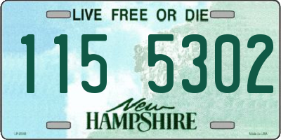 NH license plate 1155302