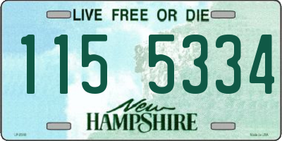 NH license plate 1155334