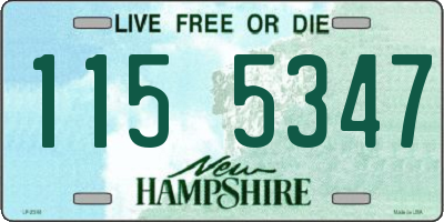 NH license plate 1155347