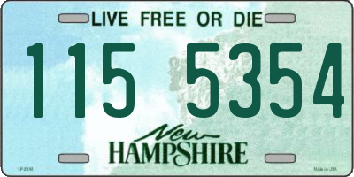 NH license plate 1155354