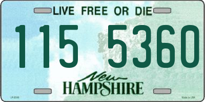 NH license plate 1155360