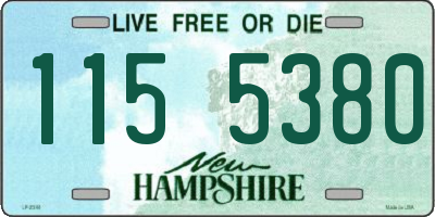 NH license plate 1155380