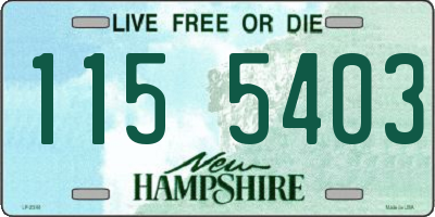 NH license plate 1155403