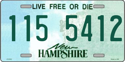 NH license plate 1155412