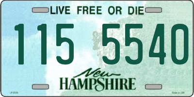 NH license plate 1155540