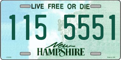 NH license plate 1155551