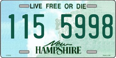 NH license plate 1155998