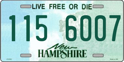 NH license plate 1156007