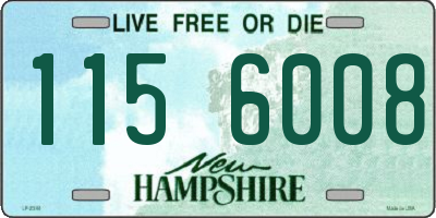 NH license plate 1156008