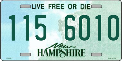 NH license plate 1156010