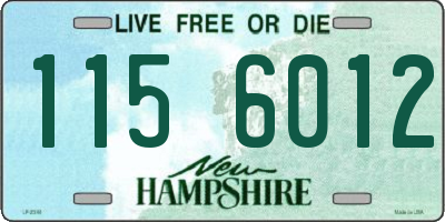 NH license plate 1156012