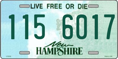 NH license plate 1156017