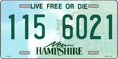 NH license plate 1156021