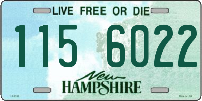 NH license plate 1156022