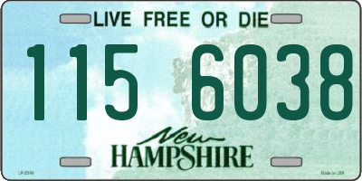 NH license plate 1156038
