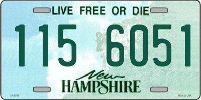 NH license plate 1156051