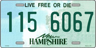 NH license plate 1156067