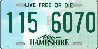 NH license plate 1156070