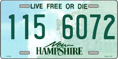 NH license plate 1156072
