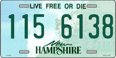 NH license plate 1156138