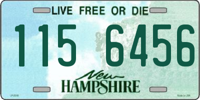 NH license plate 1156456