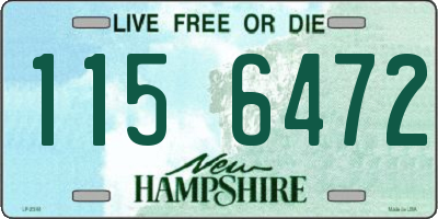NH license plate 1156472