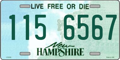 NH license plate 1156567