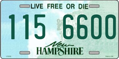 NH license plate 1156600