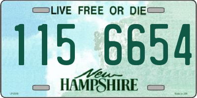 NH license plate 1156654