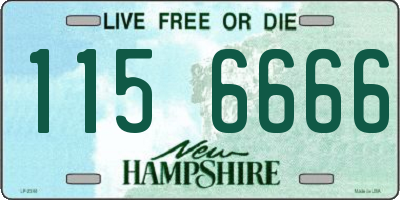 NH license plate 1156666