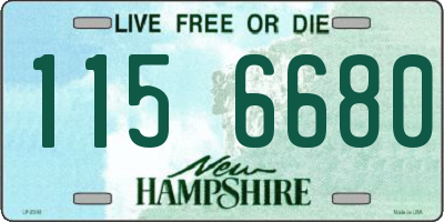 NH license plate 1156680