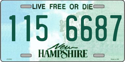 NH license plate 1156687