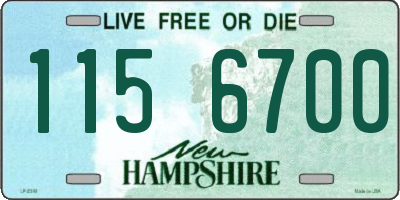 NH license plate 1156700