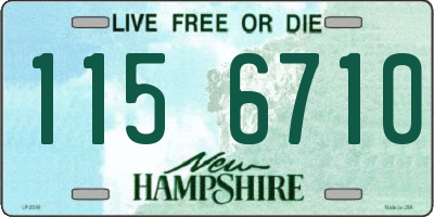 NH license plate 1156710