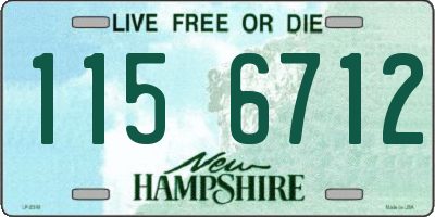 NH license plate 1156712