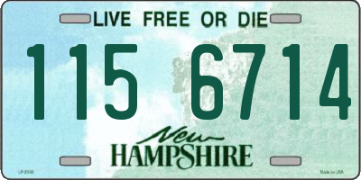 NH license plate 1156714