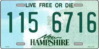 NH license plate 1156716