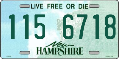 NH license plate 1156718
