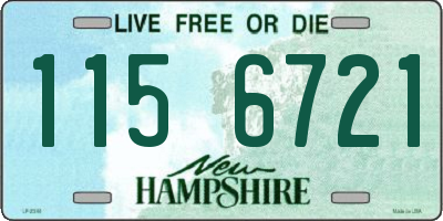 NH license plate 1156721
