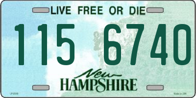 NH license plate 1156740