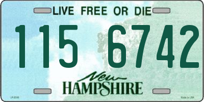 NH license plate 1156742