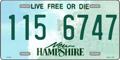 NH license plate 1156747