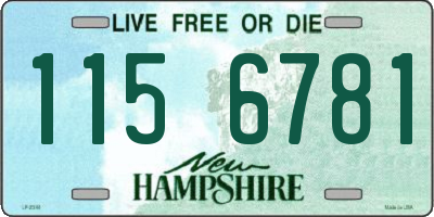 NH license plate 1156781