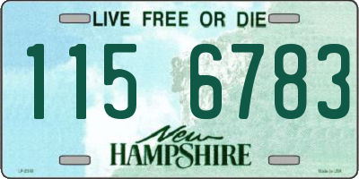 NH license plate 1156783
