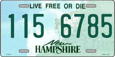 NH license plate 1156785