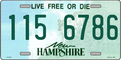 NH license plate 1156786