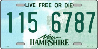 NH license plate 1156787
