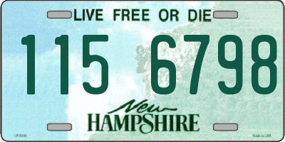 NH license plate 1156798