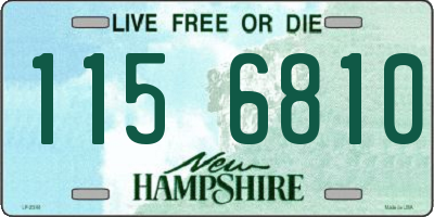 NH license plate 1156810