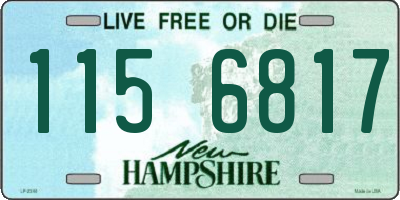 NH license plate 1156817